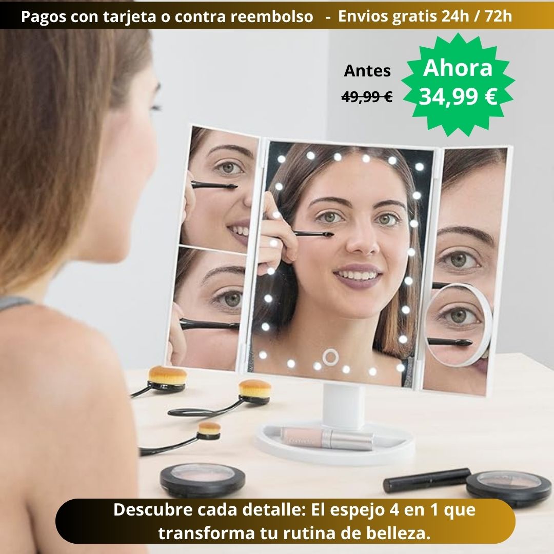 Espejo de Aumento con LED 4 en 1 Ledflect