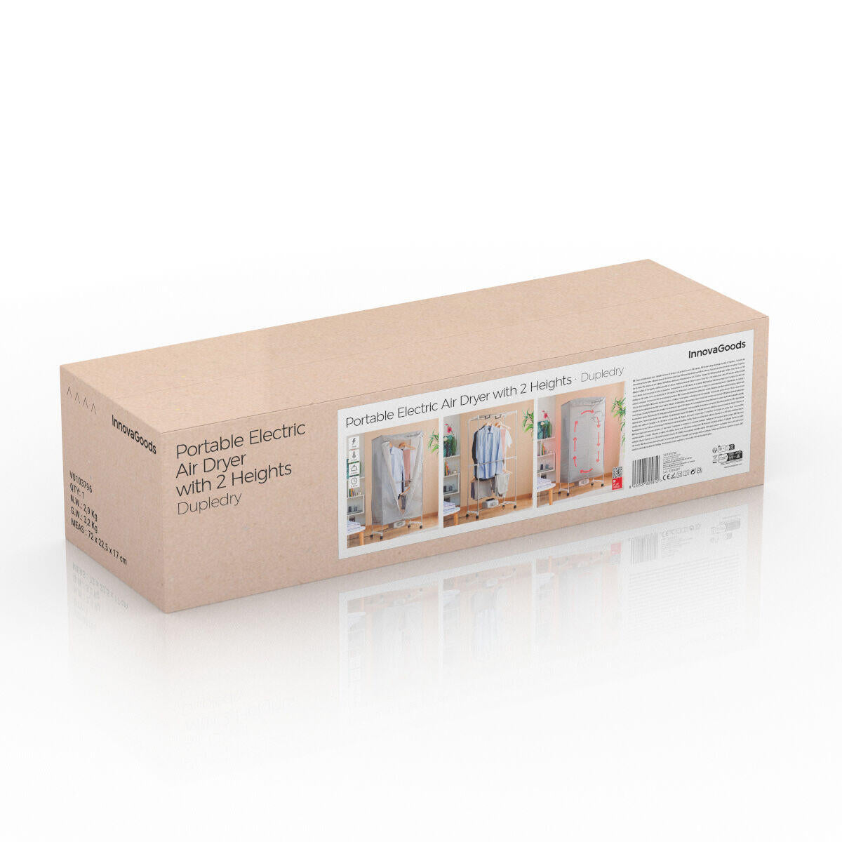 Secadora Eléctrica Portátil de 2 Alturas Dupledry Blue 1200 W