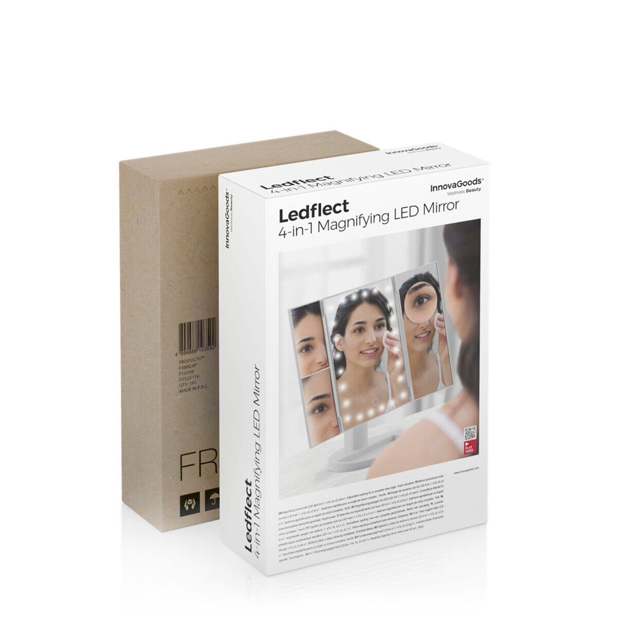 Espejo de Aumento con LED 4 en 1 Ledflect